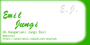 emil jungi business card